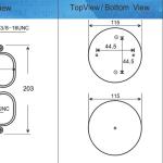 Double Convoluted Industrial Suspension Air Springs Dual 1/2-14NPT Ports Air