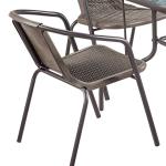 Hotel Garden Balcony Beach Stackable Armchair Woven PE Rattan Wicker Dining