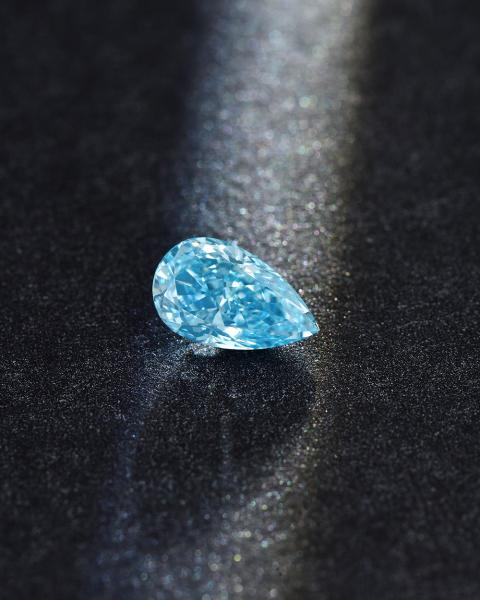 Buy cheap 1.5Carat Carbon Lab Created Blue Loose Pear Cut Diamond For Rings from wholesalers