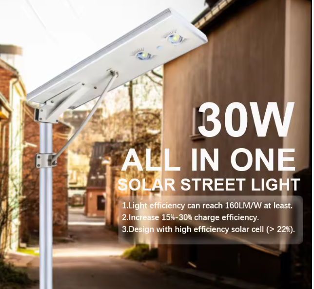 All In One Solar Street Light 30w 40w 60w 80w Garden Light Road Lamp With MPPT And Lithium Battery