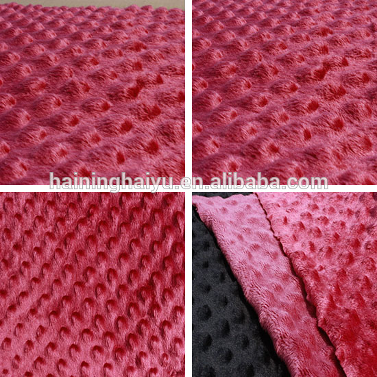 embossing minky fabric velboa