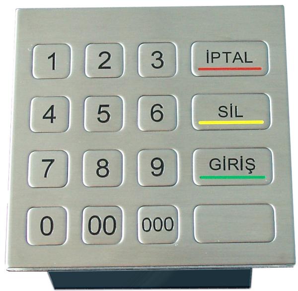 Buy cheap Water resistant ruggized industrial 304 stainless steel numeric keypad 4 x 4 from wholesalers