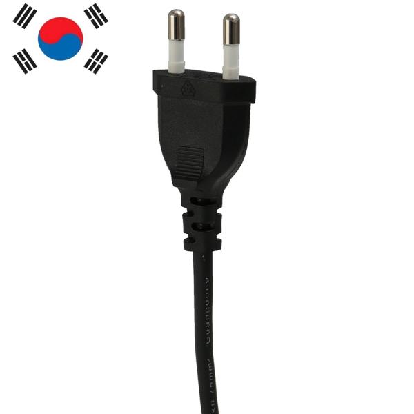 Buy cheap Customization 2.5A 250V Korea Standard laptop electric ac Power Cable 2pin hair dryer Plug cords from wholesalers