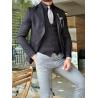 Buy cheap Black Slim Fit Stretch Suit from wholesalers