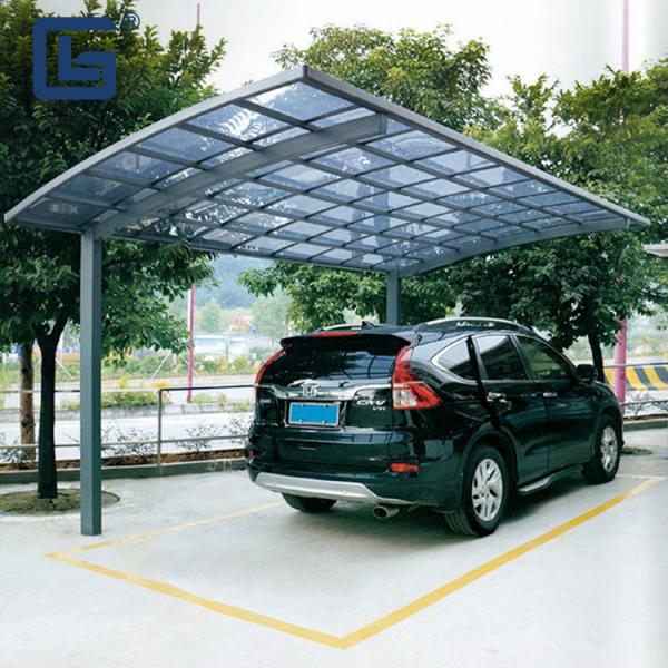 Buy cheap R Type Outdoor Car Parking Shelter 6063 Aluminum Single Shed Grey 5.5m Rainproof from wholesalers