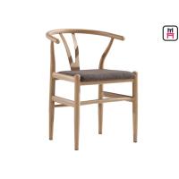 Buy cheap Hand Made Hotels Metal Restaurant Chairs Rope Seats Wood Grain Y Back product