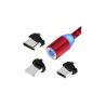 Buy cheap Phone Accessories Mobile USB Cable Micro Braided 3 In 1 USB Charging Cable from wholesalers