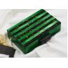 Buy cheap Pearl Gold Foil Acrylic Clutch Bag Light Green And Black Color With Splicing Black Bottom from wholesalers