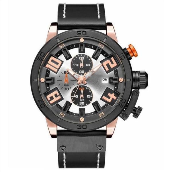 Buy cheap Mens Leather Strap Versatile Watches Pin Buckle Alloy Case Chronos Sport Watch from wholesalers