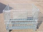 Heavy Duty Galvanized Metal Storage Cage / Folding Wire Mesh Container For