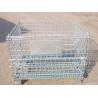 Buy cheap Heavy Duty Galvanized Metal Storage Cage / Folding Wire Mesh Container For Wearhouse from wholesalers