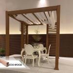 Commercial WPC Pergola Composite Outdoor Wood Pergola Rotproof
