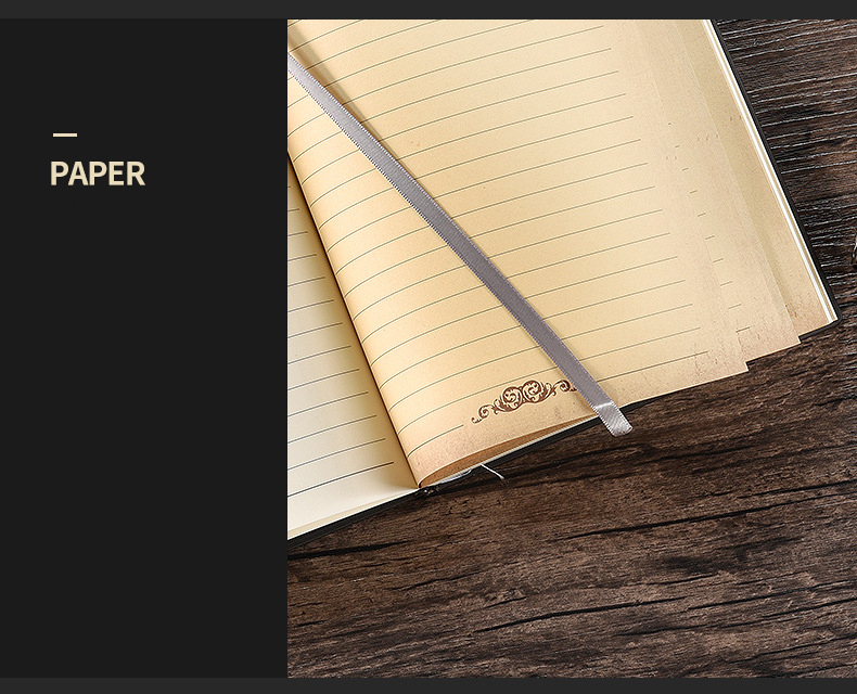 Business Notetaking Hardcover Notepad with Color PU Leather Cover and Custom Design