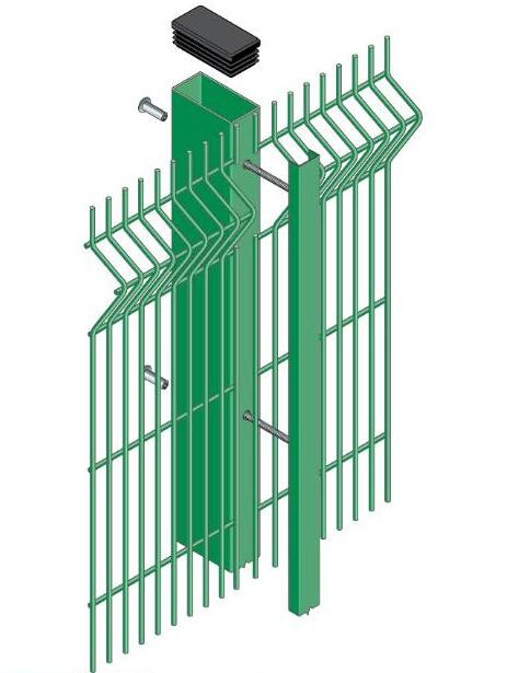 Corrosion Resistance 4.0m Welded Wire Mesh Fencing Double Gate For Yard