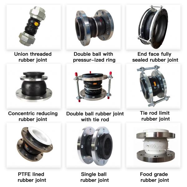2inch 50mm Pipe Fitting EPDM Threaded Connection Pipe Joint Spherical Rubber Expansion Joint