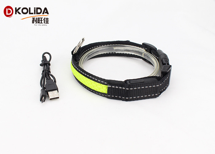 Flashing Glow In The Dark Dog Collar Waterproof Lighted Dog Collar Size S M L