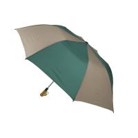 Buy cheap Gents Compact Folding Golf Umbrella Round Wooden Handle Black Plastic Tips product