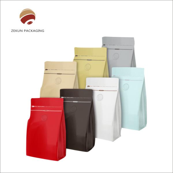 Buy cheap Customized Coffee Packaging Bags with Flat Bottom and Valve from wholesalers