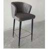 Buy cheap High back beech wood grey fabric upholstery barstool/counter stool with metal bars,fashion wooden barstool from wholesalers