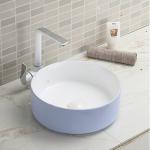 Ceramic Round Matte Black Bathroom Vessel Sink