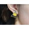 Buy cheap African Daisy Triangle Handcrafts Triangle Drop earrings Yellow And Red Africa Earrings Made In Japan from wholesalers