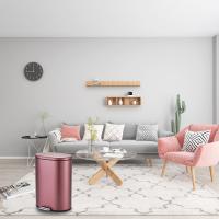 Buy cheap Anti Corrosion 1.58 Gallon Rose Gold Dustbin product