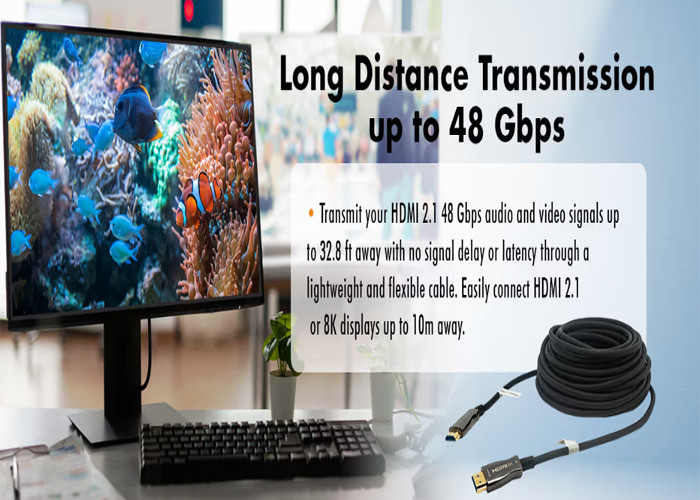 4K HDMI Fiber Optic Cable 60Hz – Long Distance, No Signal Loss, Ultra HD