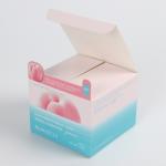 350gsm Coated Paper Cream Square Packaging Boxes Embossing Textured