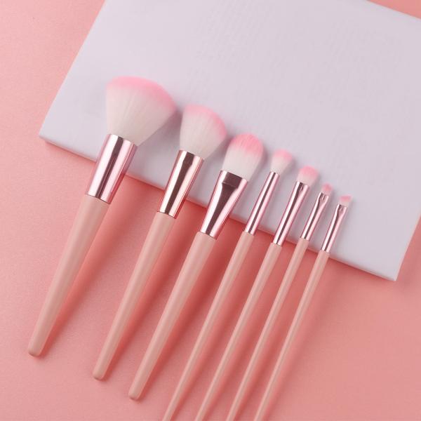 Buy cheap Brochas Maquillaje Eyeshadow Cosmetic Brushes 7pcs Nylon Wooden Handle from wholesalers