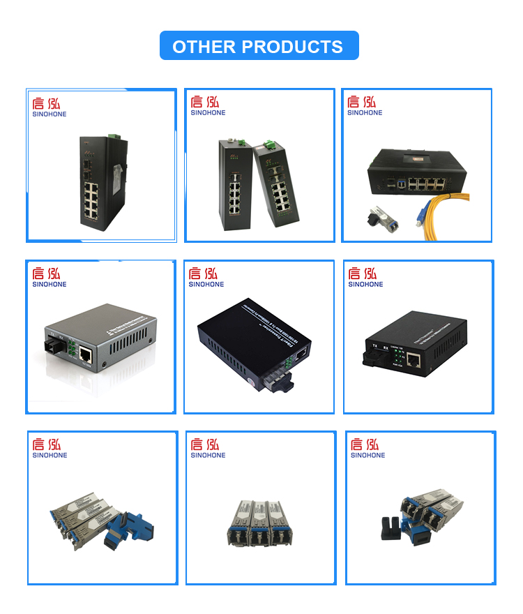 10 Gigabit Fiber Optic Network Switch Sliding Fixed Type 8 X 10/100/1000