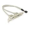 Buy cheap 30cm Motherboard Internal 9pin Pitch 2.54mm to Dual Port USB 2.0 A Female Screw Lock Panel Mount Cable from wholesalers