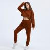 Buy cheap Long Sleeve Top And Leggings Women Workout Hoodies With Pocket Two Piece Outfits from wholesalers