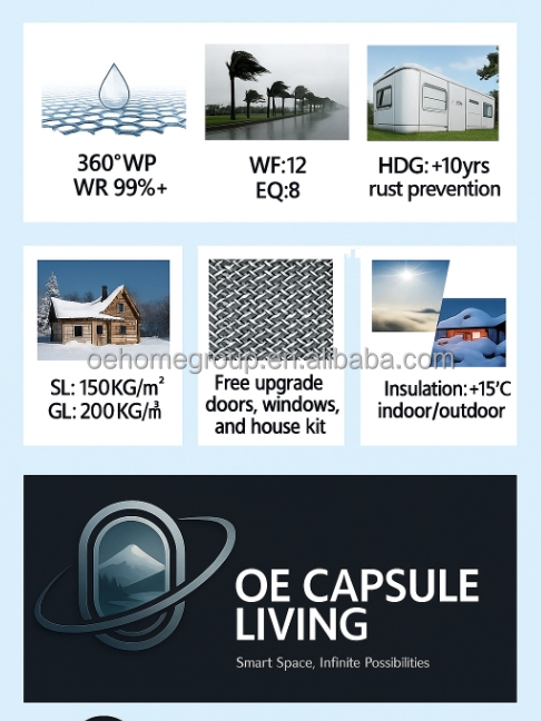 Spain Hotel Space Capsule House 5 Star Steel Buildings Space Capsule Container Houses Commercial House Space Capsule