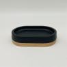 Buy cheap Black Wood Print Polyresin Bathroom Accessory Set With Stripe Pattern from wholesalers