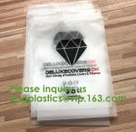 custom pink/white/black logo Reclosable slider Plastic Bags zipper garment