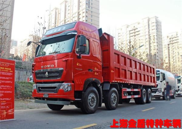 540 Horsepower Dump Truck 8x4 15.37 Ton Sinotruk Howo T7H ZZ3317V466HE1 Special