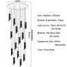 Buy cheap Modern chrome crystal ceiling chandelier for dining room long loft staircase large chandelier(WH-NC-46) from wholesalers