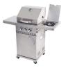 Buy cheap Black Large Capacity Stainless Steel Grills Trolly Barbecue with Gas Side Burner from wholesalers