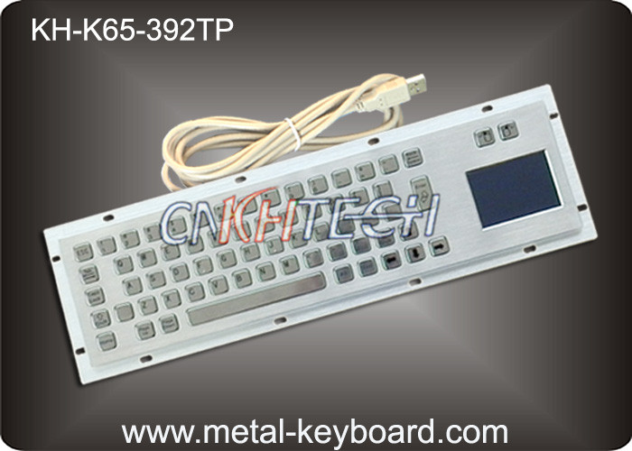 Metal Industrial Keyboard with Touchpad , Vandal - Resistance metallic keyboard