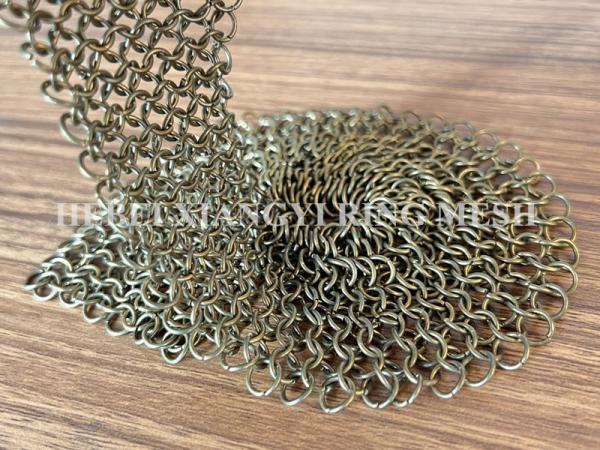 Buy cheap Metal Chain Link Bronze 3mm Ring Mesh Curtain Stainless Steel With Customized Pattern from wholesalers