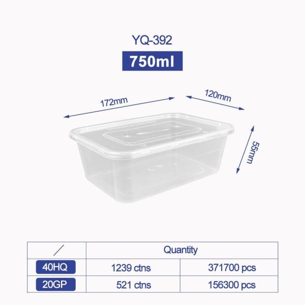 Disposable Microwave Safe PP Injection Restaurant Take Away Container Camping Food Container Meal Bento Box With Lid