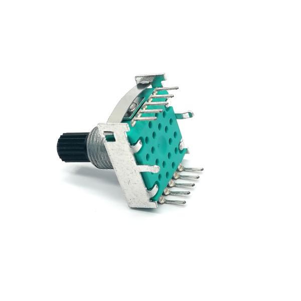 Quality 17mm Single Pole Triple Throw Rotary Switch 0.3A 100k Log Potentiometer for sale