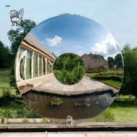 Buy cheap Stainless Steel Eye Sculpture Polished Round Garden Decoration Statue Metal product