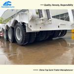 3 Line 6 Axle 80 Tons Lowboy Low Bed Semi Trailer Heavy Duty
