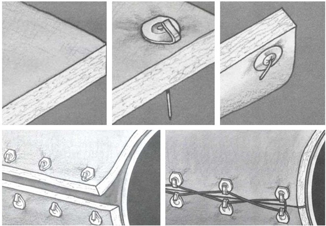 2 ½" X 12g Stainless Steel Lacing Anchors For Fastening Lagging To Exhaust Systems