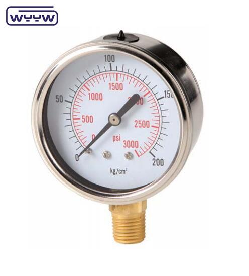 Buy cheap 4" G12/2" bar psi hydraulic jack with pressure gauge from wholesalers