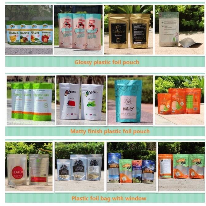 customized Heat Seal flat pouch for bread snack packaging bags