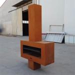 Freestanding Garden Metal Outdoor Fireplace Corten Steel Wood Burning Stove