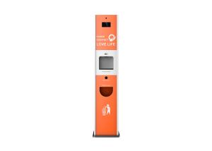 China Smart Infrared Digital Hand Sanitizer Kiosk Thermometer Monitoring on sale