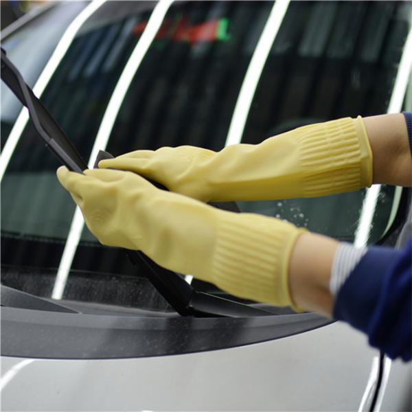 Buy cheap Unlined Extra Long Sleeve Rubber Gloves Beautiful Household Cleaning from wholesalers